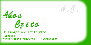 akos czito business card